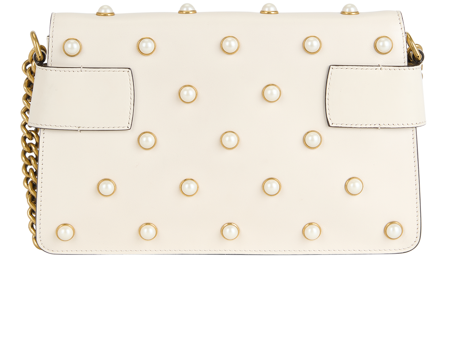 Mini Queen Margaret Broadway, &pound;950, Handbags, Cream, Leather, Back view